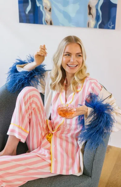 Katie Kime Retro Stripe Pants Set In Multi