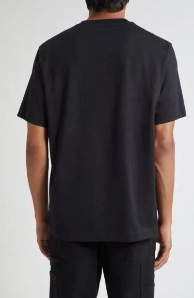 Burberry Graphic Print Crew Neck Short Sleeve T Shirt In Black
