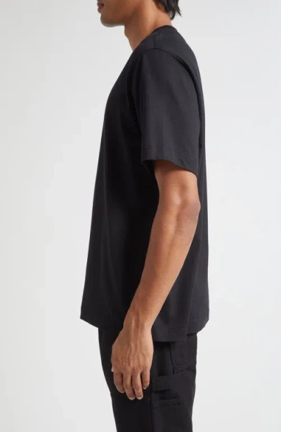 Burberry Graphic Print Crew Neck Short Sleeve T Shirt In Black