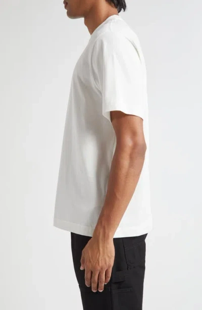 Burberry Equestrian Knight Design Cotton T-shirt In White