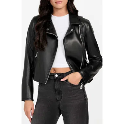 Guess Women's Long Sleeves Moto Jacket In Black