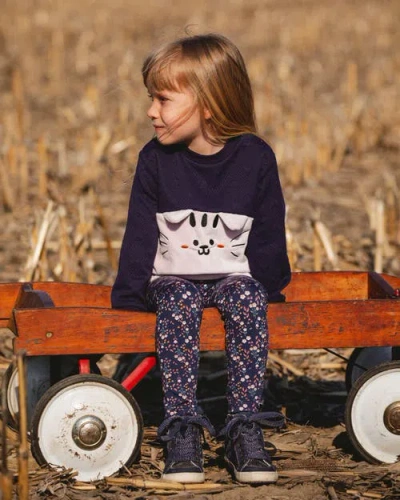 Deux Par Deux Long Bi-material Top In Black