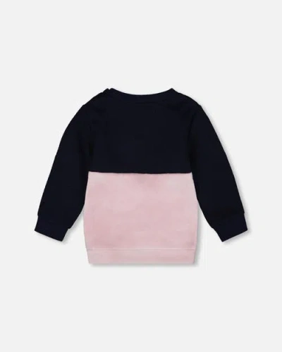 Deux Par Deux Long Bi-material Top In Black