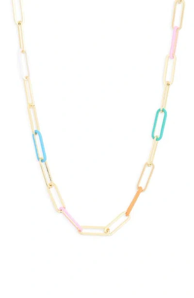 Kendra Scott Ainsley Paper Clip Chain Necklace In Gold