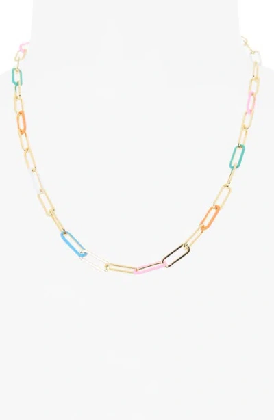 Kendra Scott Ainsley Paper Clip Chain Necklace In Gold