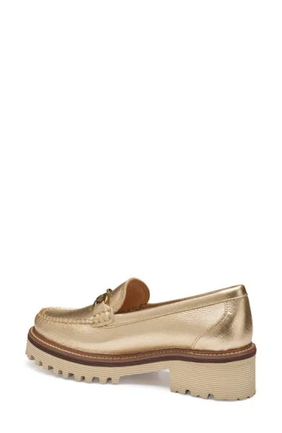 Johnston & Murphy Emmalynn Lug Sole Bit Loafer In Gold