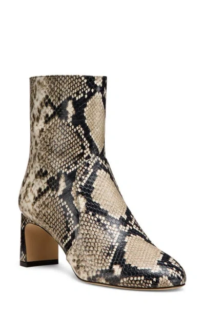 Stuart Weitzman 85mm Vinnie Snake-printed Leather Booties In Animal Print