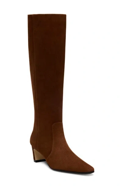 Stuart Weitzman 50mm Stassi Suede Knee-high Boots In Brown