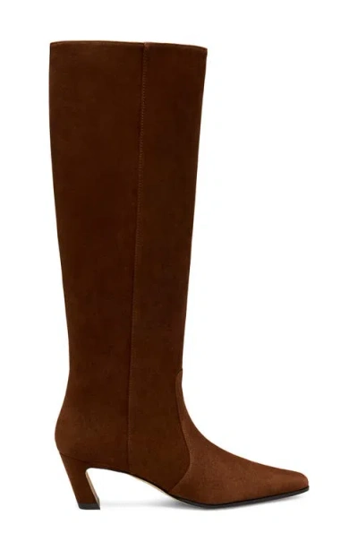 Stuart Weitzman 50mm Stassi Suede Knee-high Boots In Brown