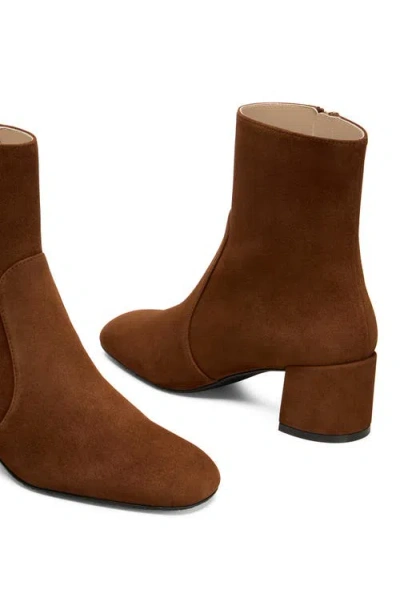 Stuart Weitzman Yuliana 60 Stretch-suede Ankle Boots In Brown