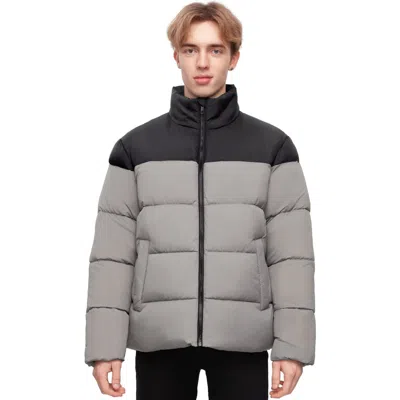 Rokka&rolla Lightweight Modern Puffer Jacket In Gray