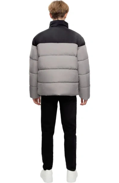 Rokka&rolla Lightweight Modern Puffer Jacket In Gray