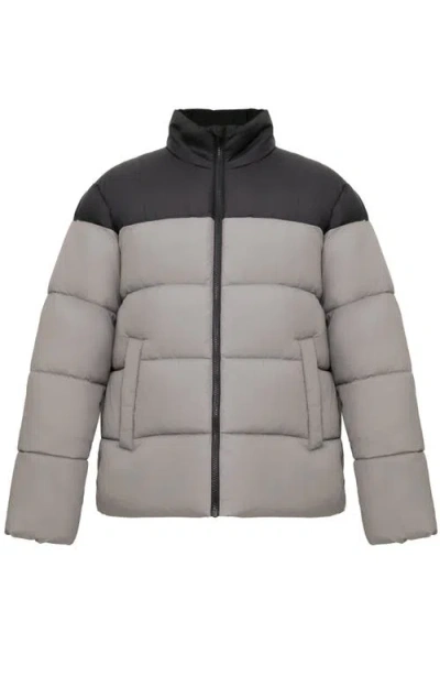 Rokka&rolla Lightweight Modern Puffer Jacket In Gray