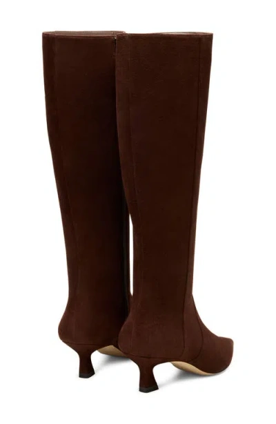 Stuart Weitzman Stylish Suede Ankle Boots With Block Heel In Brown