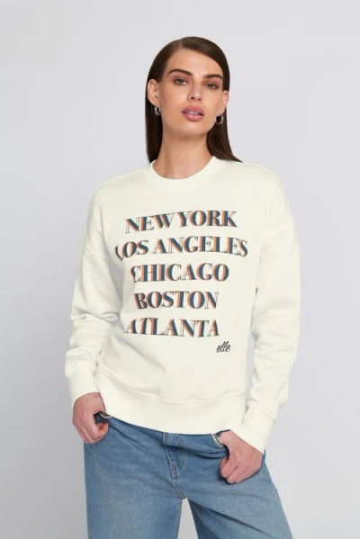 Elle Collection Elle Graphic Sweatshirt In Neutral
