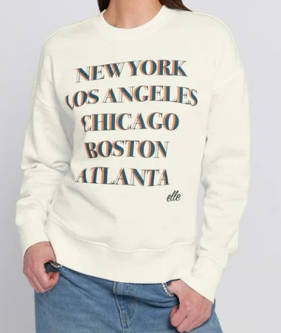 Elle Collection Elle Graphic Sweatshirt In Neutral