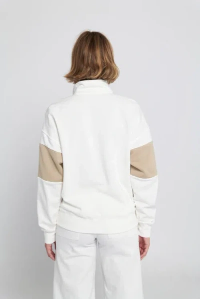 Elle Collection Rugby Pullover Sweatshirt Graphic In Neutral