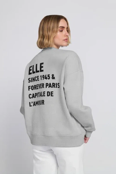 Elle Collection Elle Graphic Sweatshirt In Gray