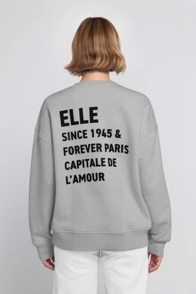 Elle Collection Elle Graphic Sweatshirt In Gray
