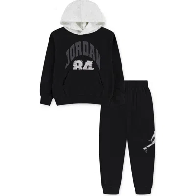 Jordan Little Boys 2-piece Most Value Player Jumpman Fleece Pullover Hoodie And Pants Set In Black