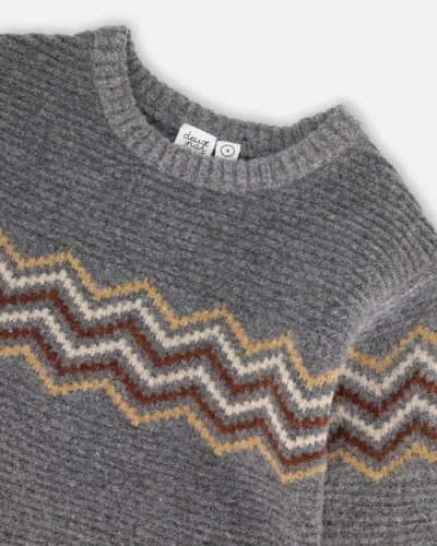 Deux Par Deux Knit Sweater In Gray