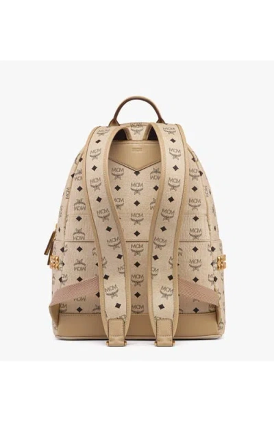 Mcm Stark Side Studs Backpack In Sand