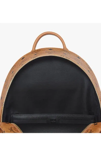 Mcm Small Stark Side Studs Backpack In Brown