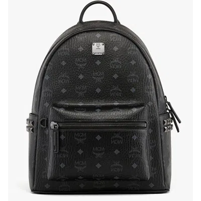 Mcm Small Stark Side Studs Backpack In Black