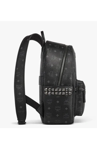 Mcm Small Stark Side Studs Backpack In Black