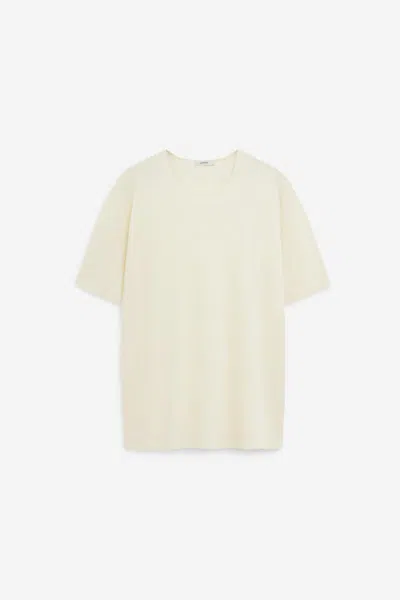 Lemaire Oversized Cotton T-shirt In White