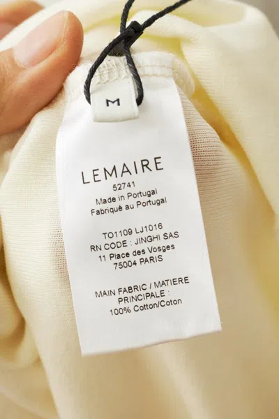 Lemaire Oversized Cotton T-shirt In White