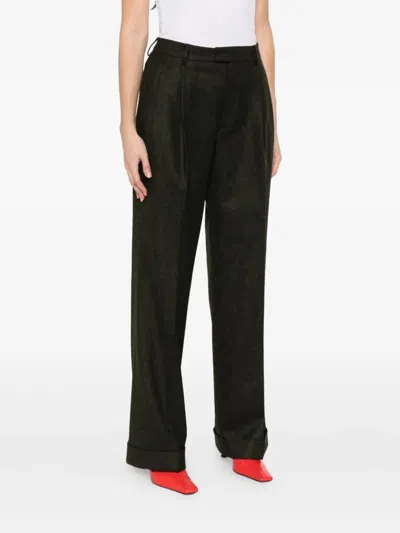 Berwich Pleated Cuffed Trousers In Black