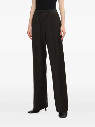 Helmut Lang Relaxed Cargo Trousers In Brown