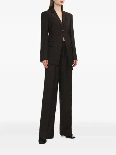 Helmut Lang Relaxed Cargo Trousers In Brown