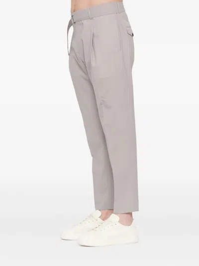 Be Able Pleated Belted Trousers In Gray