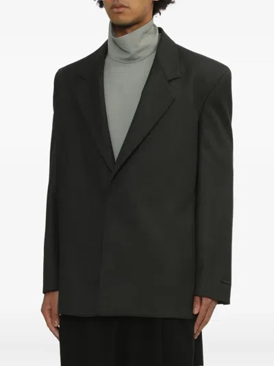 Fear Of God Tailored Single Button Blazer With Notched Lapel In Black