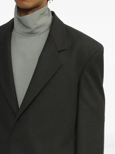 Fear Of God Tailored Single Button Blazer With Notched Lapel In Black