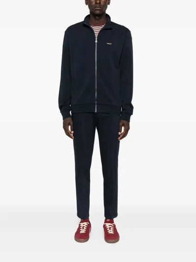 Woolrich Logo Interlock Track Jacket In Black