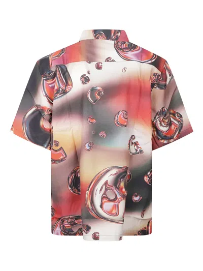 Carhartt Work In Progress Solar Chrome Print Short Sleeve Button-up Shirt In Multi