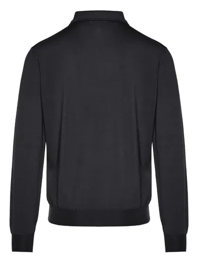 Lardini Long-sleeve Polo Shirt In Brown