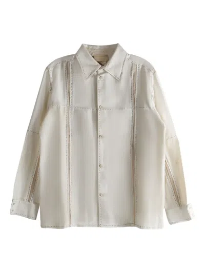 Communs Panelled Seam-detail Shirt In Neutral