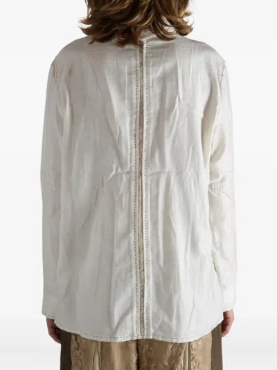 Communs Panelled Seam-detail Shirt In Neutral