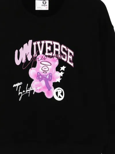 Aape By A Bathing Ape Graphic-print Sweatshirt In Black