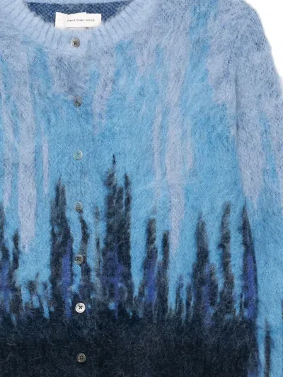 Feng Chen Wang Gradient Cardigan In Blue