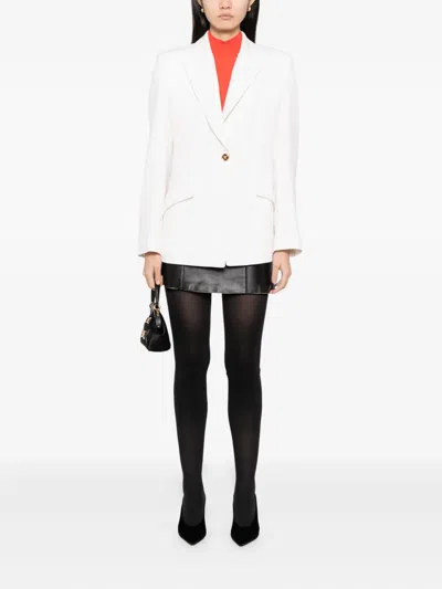 Versace Single-breasted Blazer In Neutral