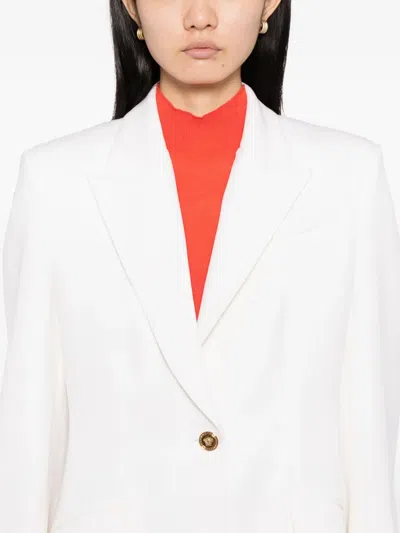Versace Single-breasted Blazer In Neutral