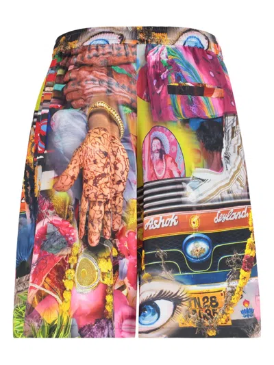 Perks And Mini Printed Drawstring Shorts In Multi