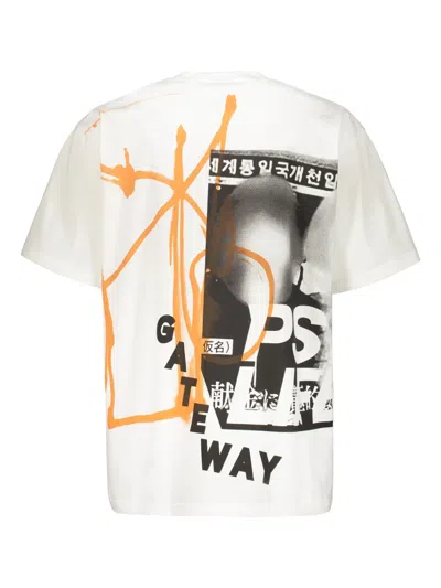 Perks And Mini Printed Cotton T-shirt In White