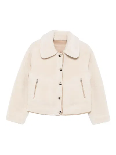 Urbancode Collared Button-fastening Jacket In Neutral