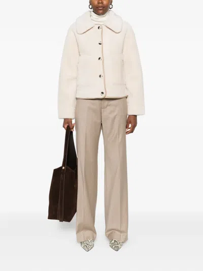 Urbancode Collared Button-fastening Jacket In Neutral